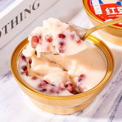 İyi bir fiyat. Anlık Kırmızı Fasulye Çift Deri Süt Çin Tatlı Sağlıklı Kırmızı Fasulye Tatlı Çinli Pudding çevrimiçi