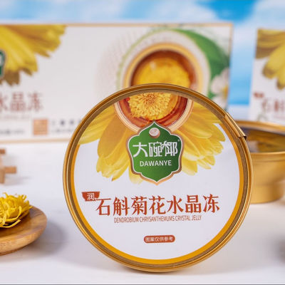 İyi bir fiyat. Bitki bazlı Dendrobium Chrysanthemum Herbal Jelly 168g Yemek için Hazır Hafif Fonksiyonel Atıştırmalık Stres hafifletmesini ve günlük dengeyi destekler Sağlıklı gıda ihracatı ve OEM için sabit raf çevrimiçi