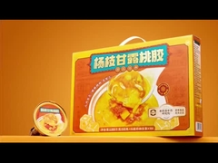 Mango Pomelo Sago ve Şeftali Sakızlı Tatlı Vegan Tatlı Bitki Temelli Deri Besleyici